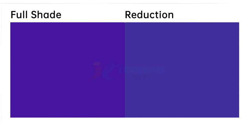 溶劑紫13染料著色色卡示意圖